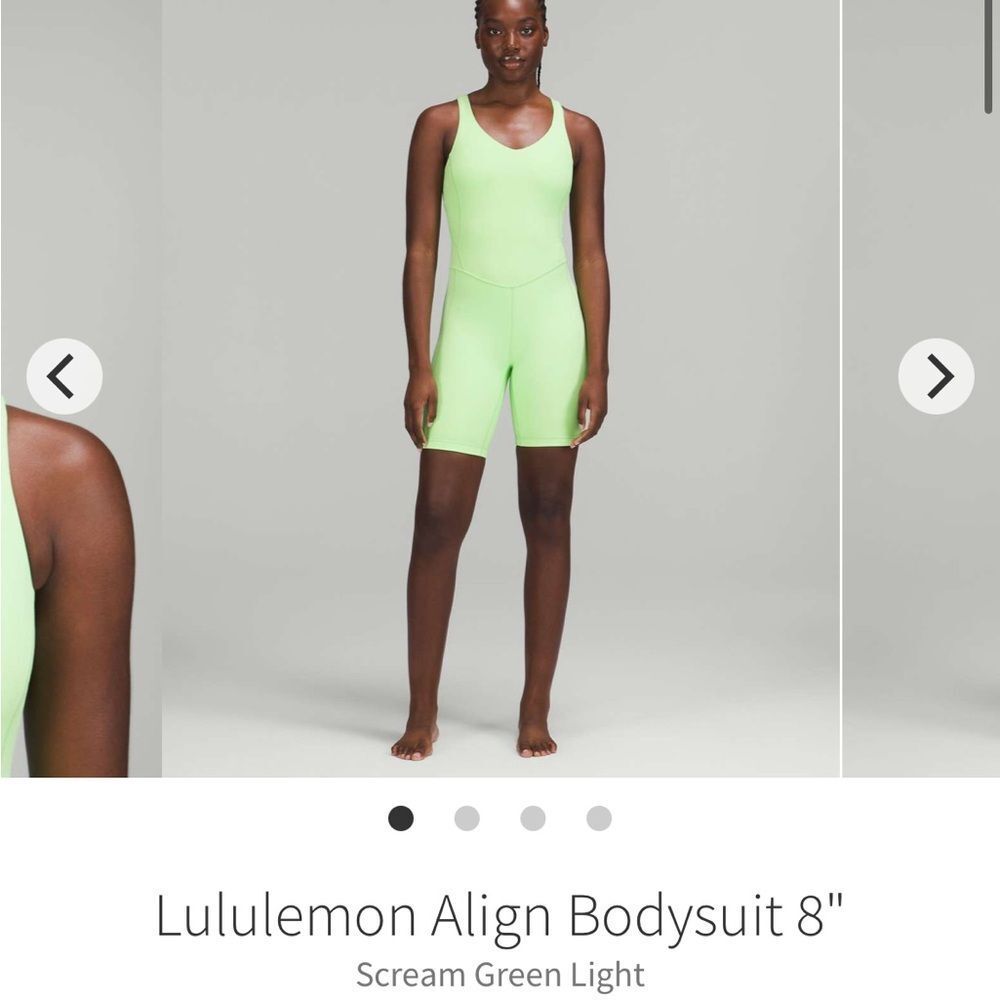 Lululemon align bodysuit size 8 Scream Green